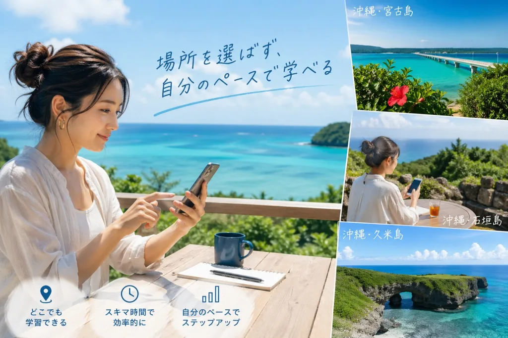 沖縄の離島からでもオンラインで学べる琉大ツーリズムアカデミーのイメージ
