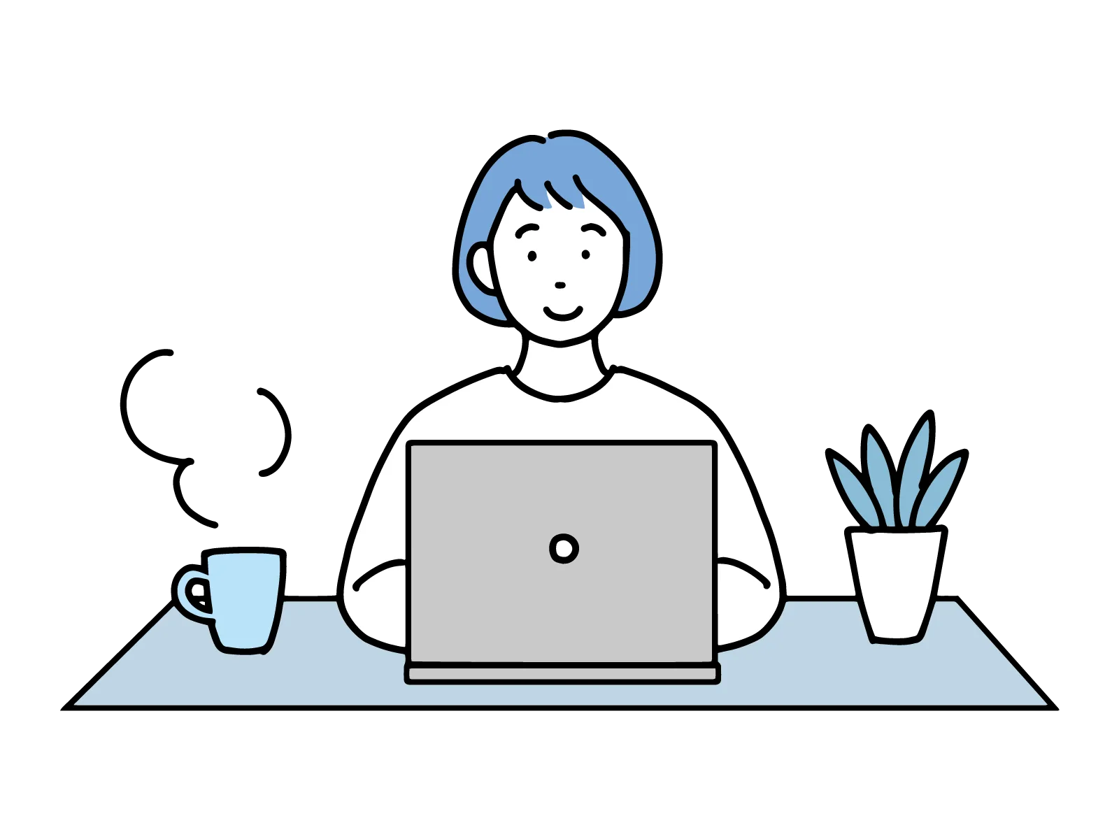 キラキラしたエフェクトの中で女性が喜んでいるイラスト